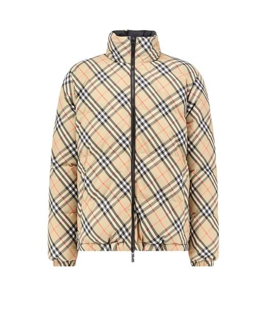 Burberry Natural Snowdon Traditional Check Reversible Jacket for men