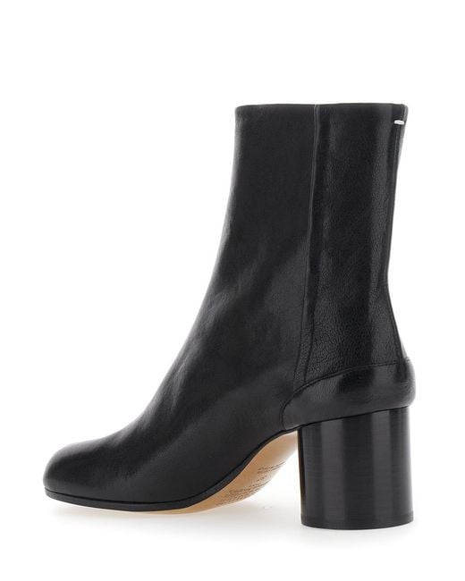 Maison Margiela Black Boots Tabi Toe Leather Sheep