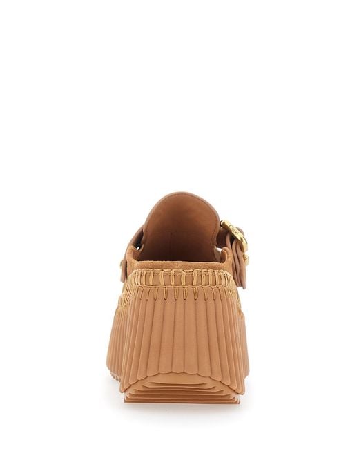 Chloé Brown Mules Nama Suede Leather