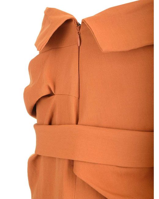 Dries Van Noten Orange Smith Midi Skirt