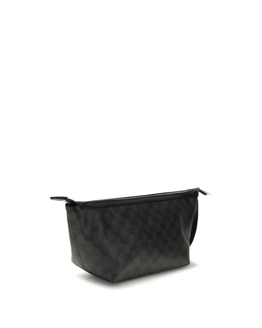 Gucci Black Pouch Small Essence Classic Fabric Clutch Bags