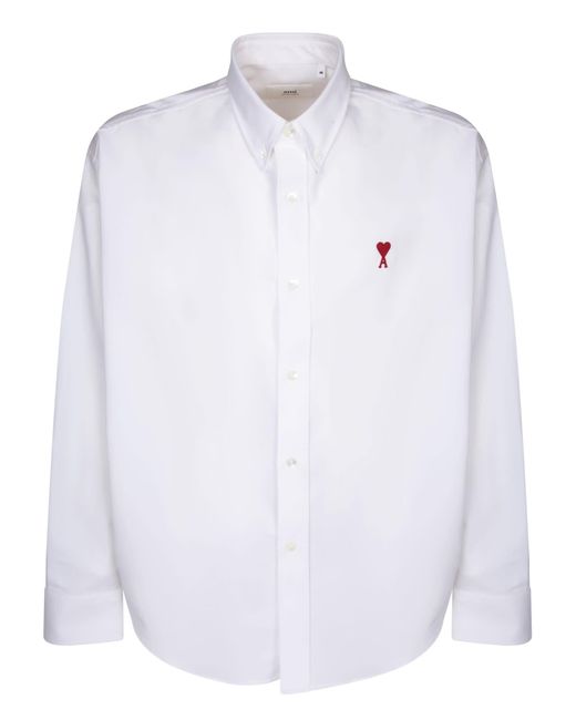 AMI White Ami Paris Shirt With Logo for men