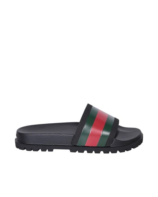 Gucci Gray Pursuit Track Slides for men
