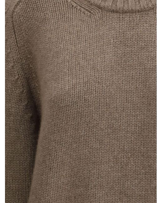 Khaite Brown Cashmere Mae Sweater