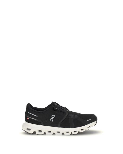 On Shoes Black Sneakers Cloud 6- Upper: Polyester Trainers