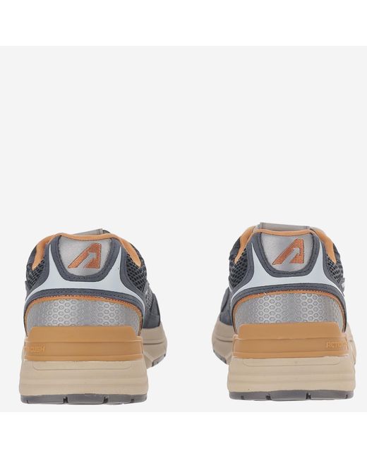 Autry Blue Sneakers Hyperway Leather/Mesh Trainers for men