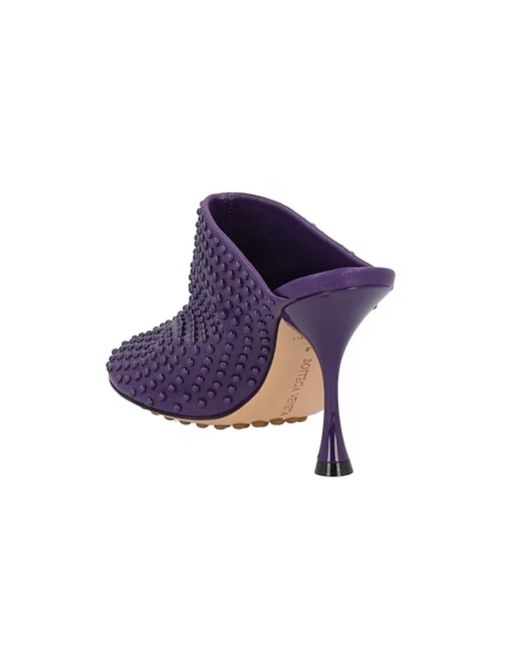 Bottega Veneta Purple 90Mm Dot Mules