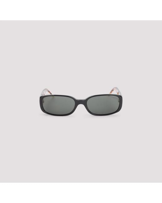 Casablanca Black Oval Stripe Acetate Sunglasses Glasses for men