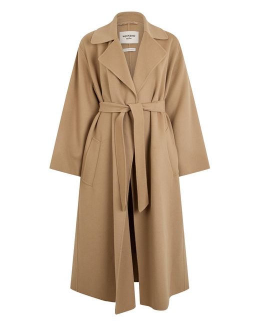 Weekend by Maxmara Natural Long Coat Virgin Wool