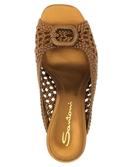 Santoni Brown 'Luce' Sandals