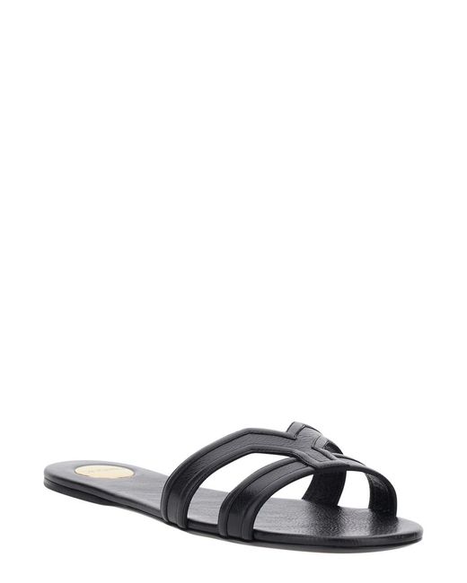 Saint Laurent White Sandals Mabrouka Leather Calf
