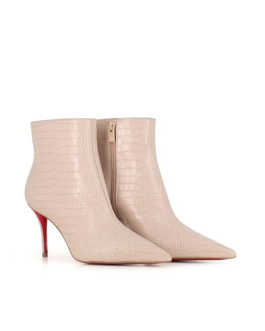 Christian Louboutin Pink Ankle Boot Miss Z Booty 80