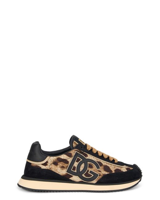 Dolce & Gabbana Black Sneakers Cotton Trainers