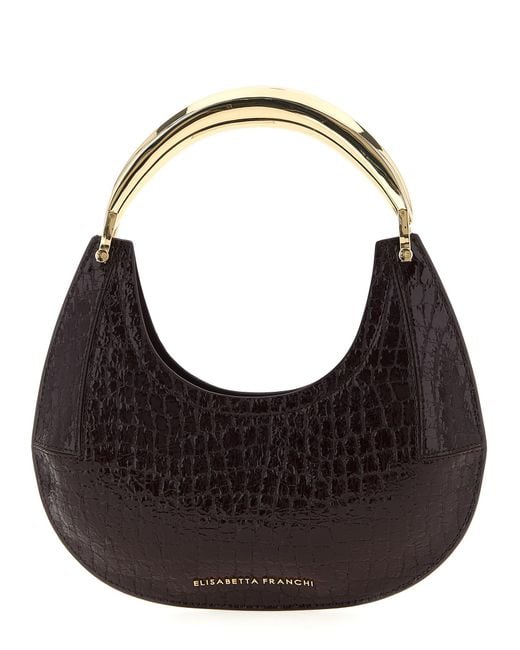 Elisabetta Franchi Black Hobo Shoulder Bags