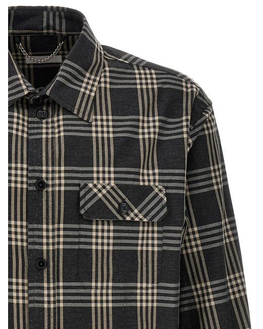 1989 STUDIO Black Logo Shirt Cotton Shirt, Blouse for men