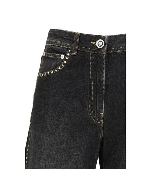 Versace Black Cotton Straight