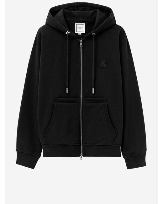 Wooyoungmi Black Hoodie Cotton Sweatshirts for men