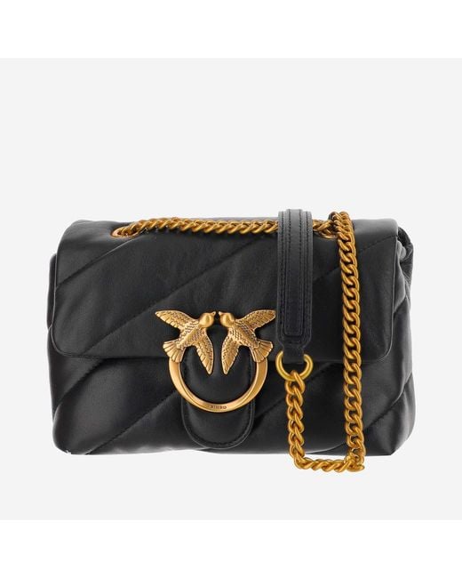Pinko Black Shoulder Bag Love Mini Puff