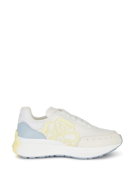 Alexander McQueen White Sprint Runner Lace-Up Sneakers