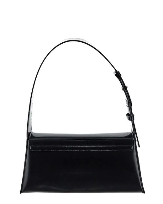 Ferragamo Black Geometric Medium Shoulder Bag