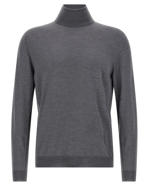 Zanone Gray Dv Sweater for men