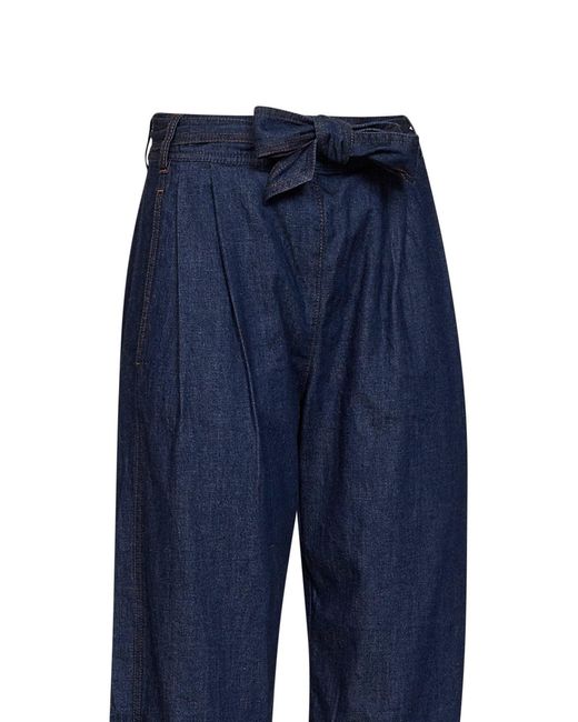 Zimmermann Blue Ink Denim Aster Harem Trousers