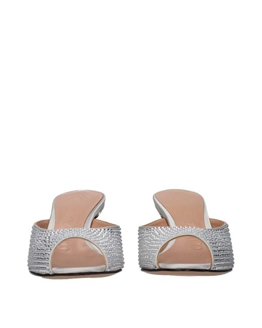 The Attico Metallic Ada Sandals Satin
