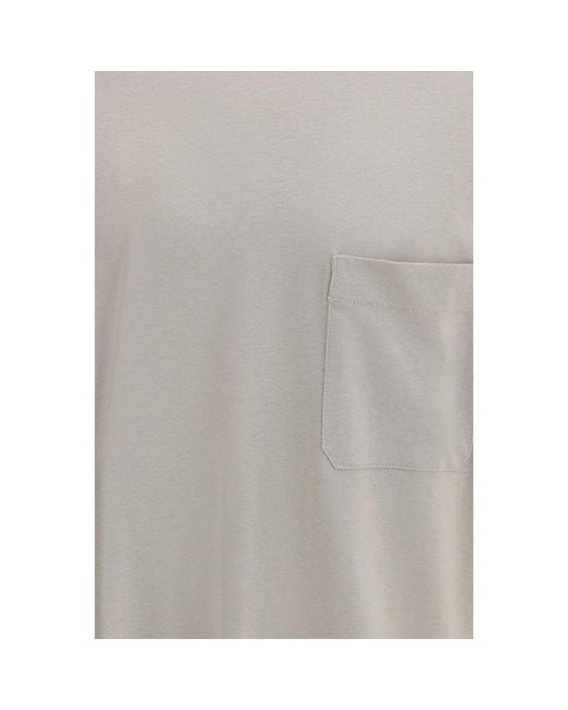 Lemaire Gray Beige Cotton T for men