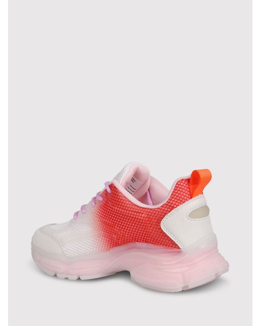 Essentiel Antwerp Pink Lace-Up Mesh Sneakers