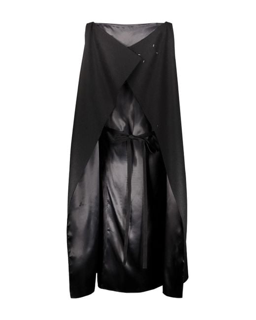 Maison Margiela Black Icon Felt Cape Dress Clothing