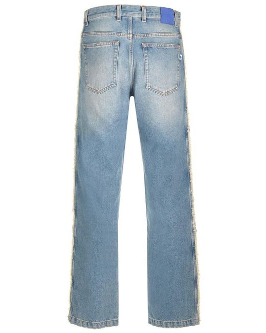 Marcelo Burlon Blue Stonewashed Jeans for men