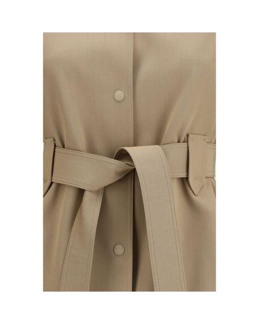 Max Mara Natural Brown Wool Oves Aries Sleeveless Jacket