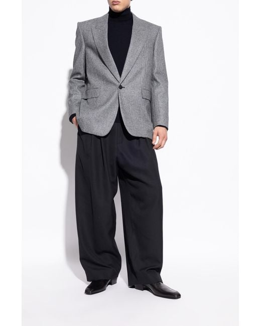 Saint Laurent Black Leather Ankle Boots 'Ozil' for men