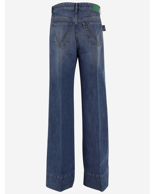 Bottega Veneta Blue Cotton Denim Jeans Trousers