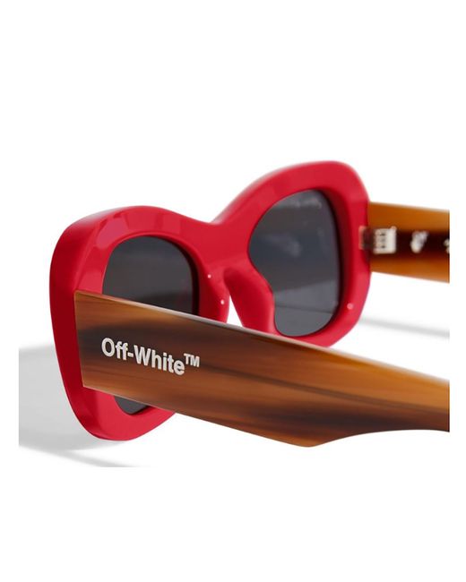 Off-White c/o Virgil Abloh Red Pablo Butterfly Frame Sunglasses