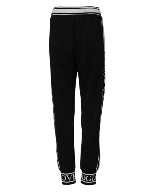 Dolce & Gabbana Black Jersey Jogging Pants