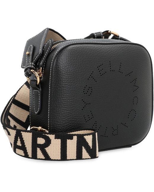 Stella McCartney Black Logo Leather Camera Bag Polyurethane Shoulder