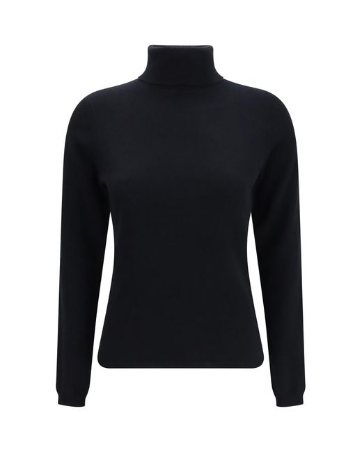 Allude Blue Cashmere Turtleneck Sweater Kashmir/Capra Hircus