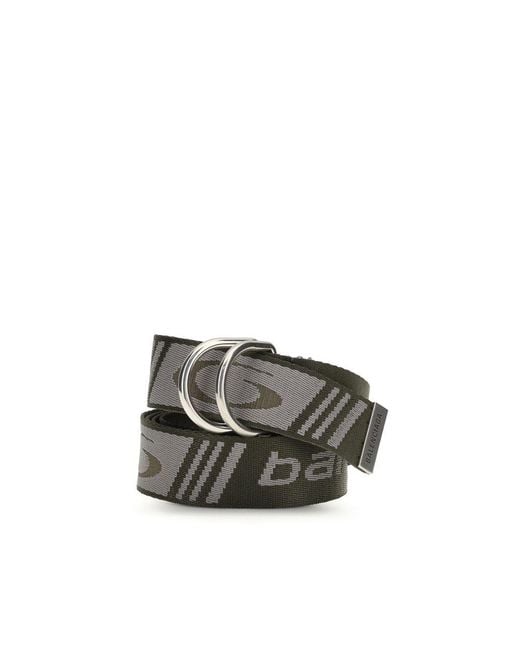 Balenciaga Gray Bicolor Polyamide Regular Belt for men