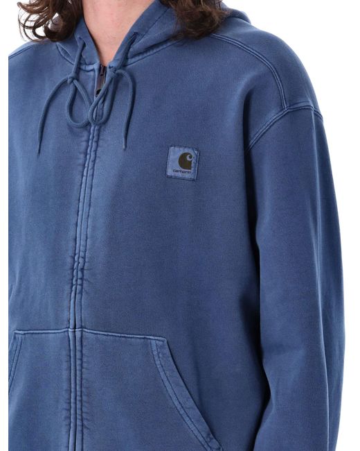 Carhartt Blue Hooded Nelson Jacket for men
