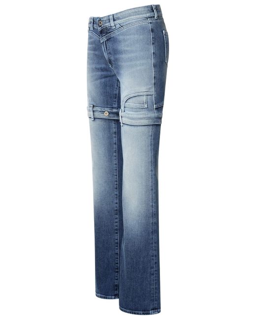 Off-White c/o Virgil Abloh Blue Cotton Jeans