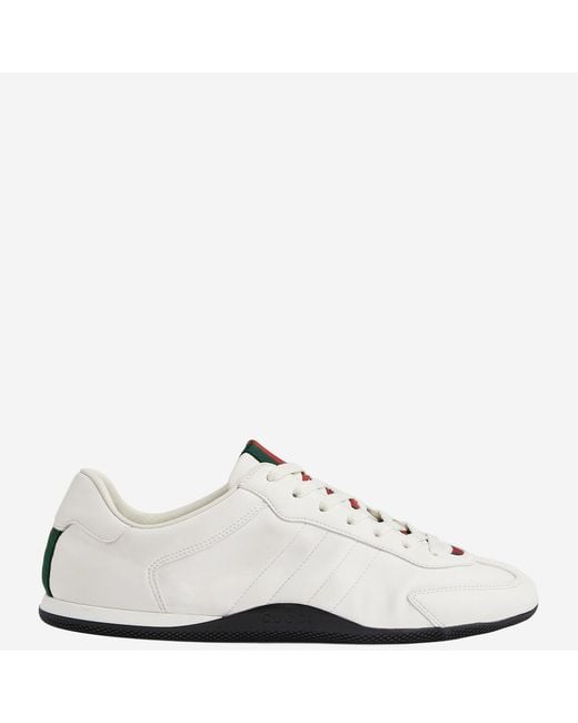 Gucci White Leather Shift Sneakers Trainers for men