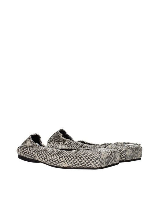 Jacquemus Metallic Leather Ballet Flats