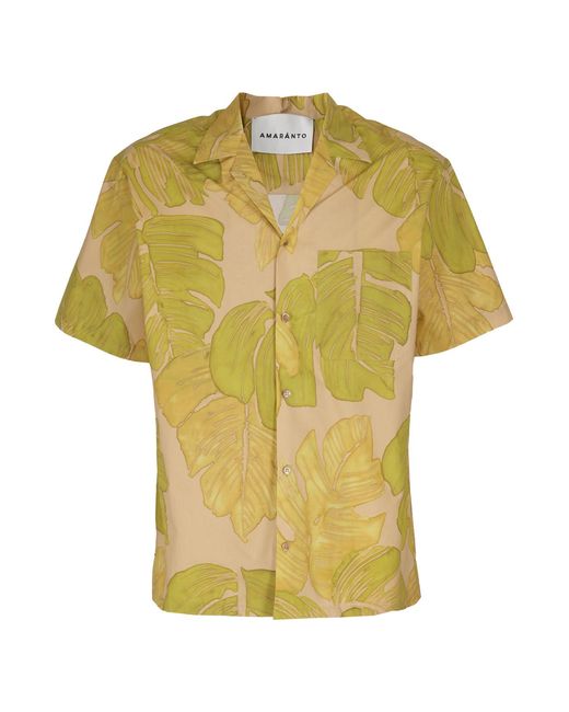 Amaranto Yellow Shirt Cotone Camicia for men