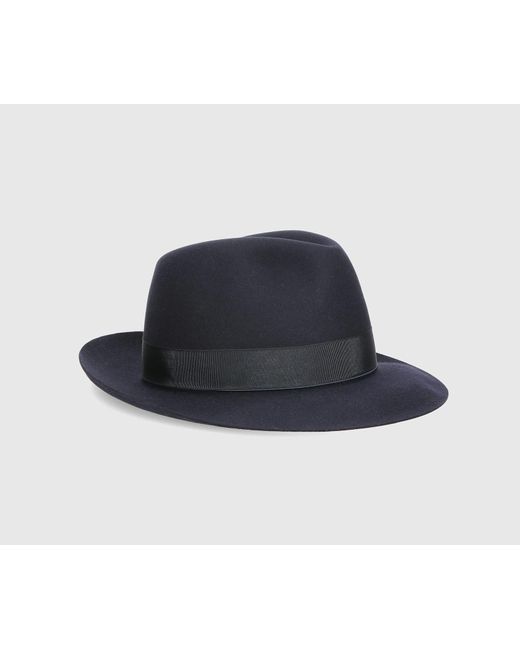 Borsalino Blue Federico Anello Medium Brim for men