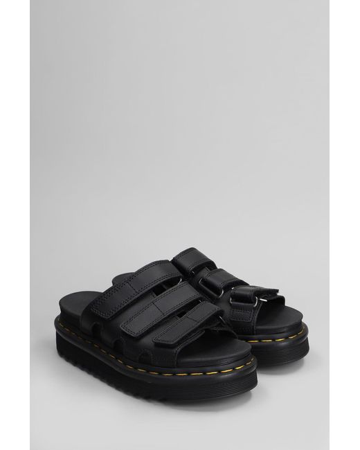 Dr. Martens Black Raine Slide Slipper-Mule