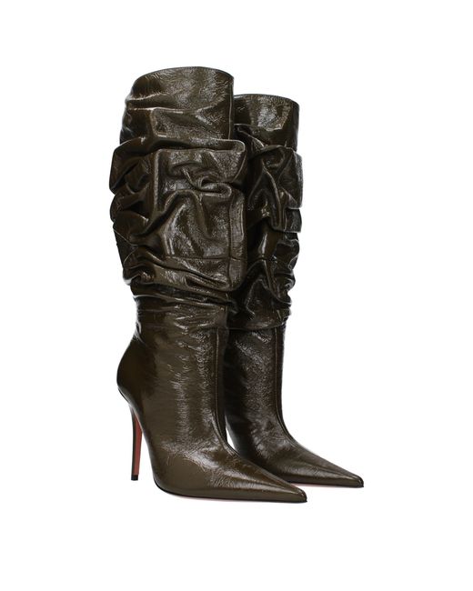 AMINA MUADDI Black Tina Boots Ruched