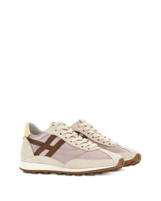 Hogan White Flat Shoes Mesh