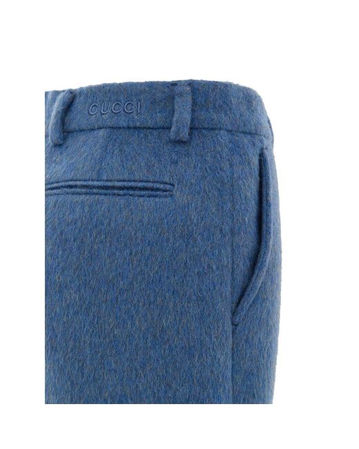 Gucci Blue Wool Shorts