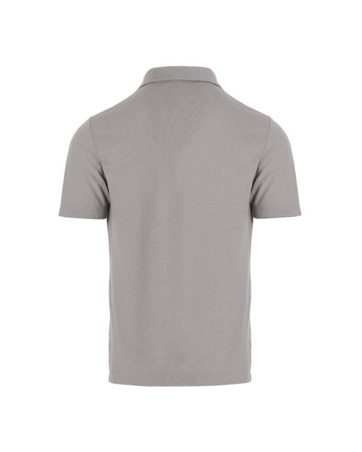 Zanone Gray Ice Cotton Polo Shirt for men